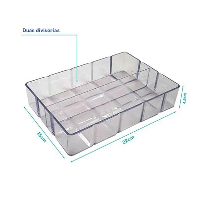 Imagem de Bandeja Bisotê com 1 Divisória 22 x 15 x 4,5cm