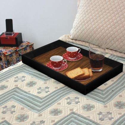 Imagem de Bandeja Café Da Manhã Elegante Em Madeira Mdf Ipê Amarelo