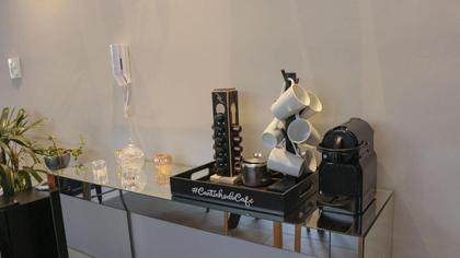 Imagem de Bandeja Cantinho Café Decoração Grande Madeira Cafezinho Escritório Sala de Visita Conferencia Coffe