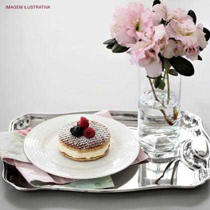 Imagem de Bandeja Classic Retangular Tramontina em Aço Inox com Alças 49x34 cm