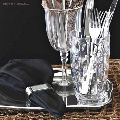 Imagem de Bandeja Classic Retangular Tramontina em Aço Inox com Alças 49x34 cm