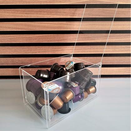 Imagem de Bandeja com divisórias cantinho do café completo 4 peças com organizadores de acrílico e bandeja