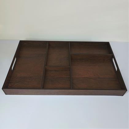 Imagem de Bandeja com divisórias cantinho do café completo 4 peças com organizadores de acrílico e bandeja