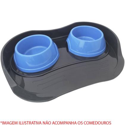Imagem de Bandeja Comedouro e Bebedouro Cães e Gatos Black Furacão Pet
