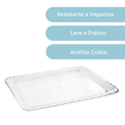 Imagem de Bandeja Cristal Três Triângulos 39x48