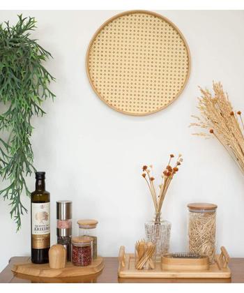 Imagem de Bandeja de Bambu Oikos Retangular com Alças