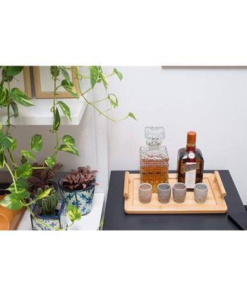 Imagem de Bandeja de Bambu Oikos Retangular com Alças