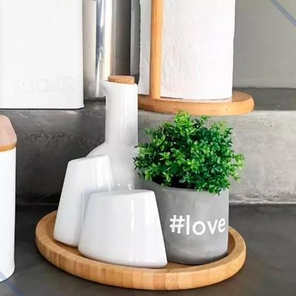 Imagem de Bandeja De Bambu Redonda Petisqueira Servir Decorar - Lyor