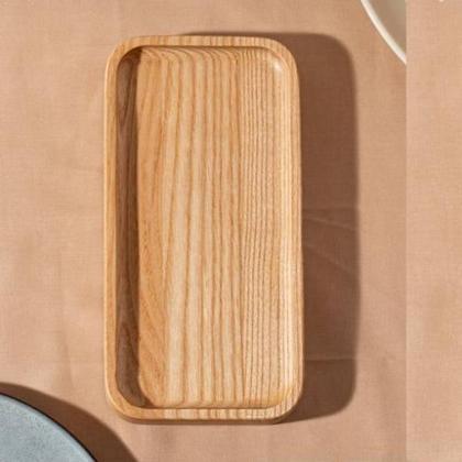 Imagem de Bandeja De Bambu Retangular 28Cm Lavabo Decorativa Café