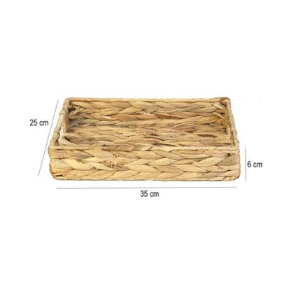 Imagem de Bandeja De Fibra Natural Seagrass C/alca 35x25x6cm Paramount