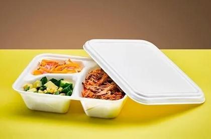 Imagem de Bandeja De Isopor Com 3 Divisórias M900Ml Com Tampa C/50