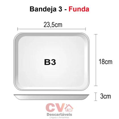 Imagem de Bandeja De Isopor Funda Copoplast Modelo:B3 C/400 Un