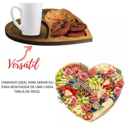 Imagem de Bandeja de MDF Petisqueira 2 Corações DC1150 - Yoss 