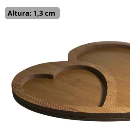 Imagem de Bandeja de MDF Petisqueira 2 Corações DC1150 - Yoss 