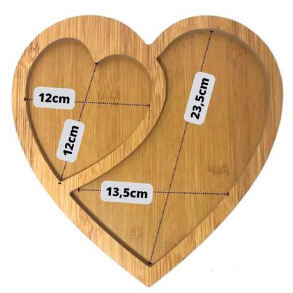 Imagem de Bandeja de MDF Petisqueira 2 Corações DC1150 - Yoss 