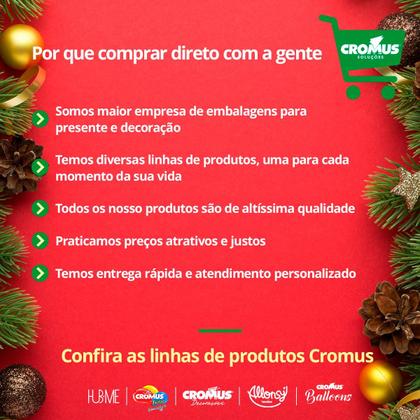 Imagem de Bandeja de Natal 51cm Vermelho Dourado Merry Christmas