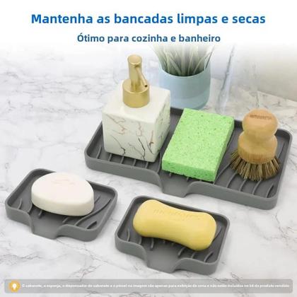 Imagem de Bandeja de Pia Antiderrapante de Silicone - 1 Pacote para Cozinha e Banheiro