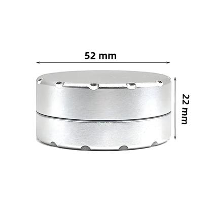 Imagem de Bandeja de Rolamento de Metal 18x12,5cm com Moedor de 52mm - 2 Camadas de Liga de Alumínio