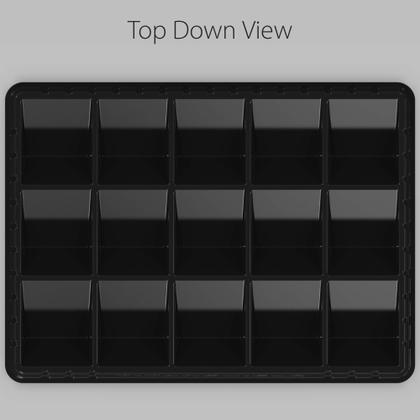 Imagem de Bandeja de separação e distribuição de cartas TitanShield, pacote com 2 unidades, preta