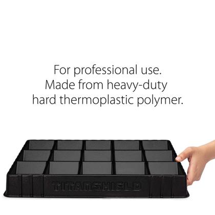 Imagem de Bandeja de separação e distribuição de cartas TitanShield, pacote com 2 unidades, preta