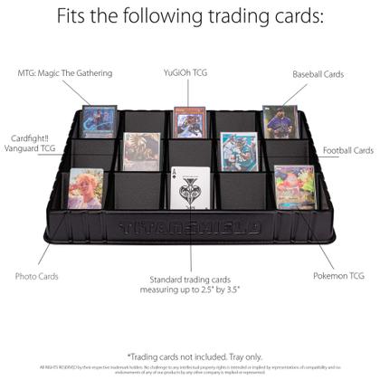 Imagem de Bandeja de separação e distribuição de cartas TitanShield, pacote com 2 unidades, preta