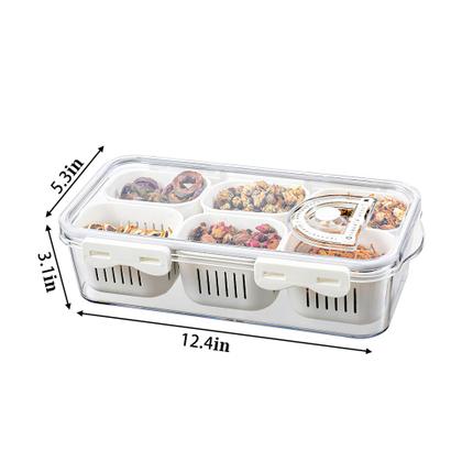 Imagem de Bandeja de servir comida MineSign Divided com tampas empilhável (1 pacote)