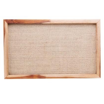 Imagem de Bandeja de Servir Teca com Sisal 50x31x23cm