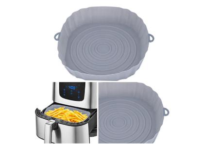 Imagem de Bandeja De Silicone Segura Para Alimentos Da Airfryer Verde Antiaderente