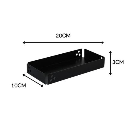 Imagem de BANDEJA DECORAÇÃO RETANGULAR 10x20CM AÇO PRETO FOSCO FUTURE