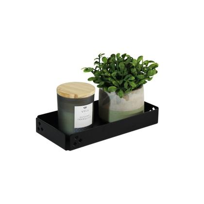 Imagem de BANDEJA DECORAÇÃO RETANGULAR 10x20CM AÇO PRETO FOSCO FUTURE