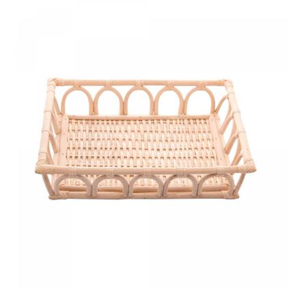 Imagem de Bandeja Decorativa de Rattan Nature 31cm x 24cm x 7cm Wolff