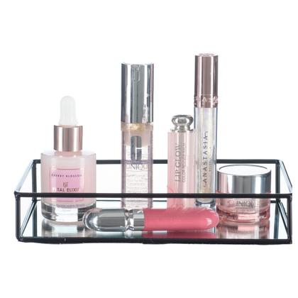 Imagem de Bandeja Decorativa Espelhada P/ Taça Perfume Banheiro Bd-030