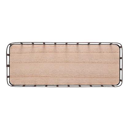 Imagem de Bandeja Decorativa Retangular de Metal com Fundo em MDF Preto Fosco 30,5x11,5x4,5cm 2508 - Lyor