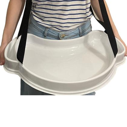 Imagem de Bandeja Degustação Meia Lua Com Alça Na Cor Amarela