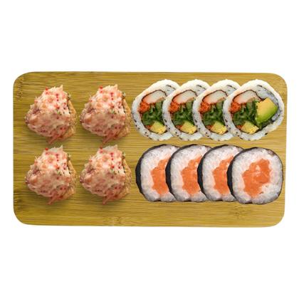 Imagem de Bandeja em Bambu Para Sushi Oriental 21cm Servir Restaurante