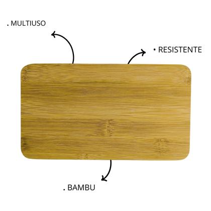 Imagem de Bandeja em Bambu Para Sushi Oriental 21cm Servir Restaurante