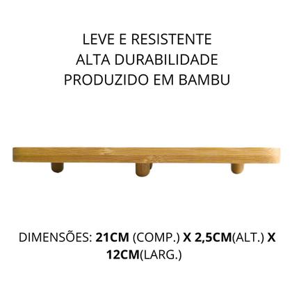 Imagem de Bandeja em Bambu Para Sushi Oriental 21cm Servir Restaurante