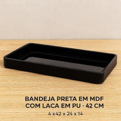 Imagem de Bandeja em mdf com revestimento em pu preto
