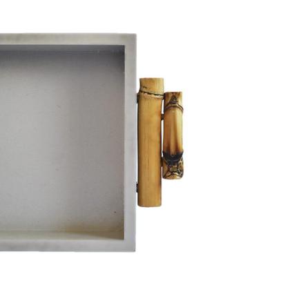 Imagem de Bandeja em Mdf e Alças de Bambu Reta Fendi Casa 640 49cm