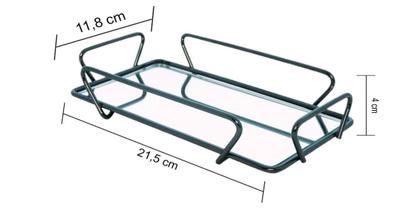 Imagem de Bandeja Espelhada Any 10 x 20 Cm Onix Hara