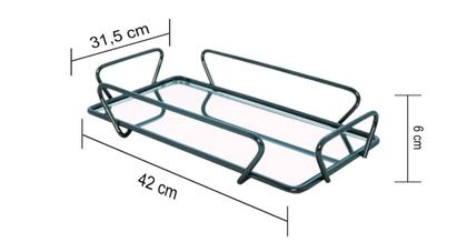 Imagem de Bandeja Espelhada Any 30 x 40 Cm Onix Hara