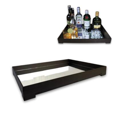 Imagem de Bandeja Espelhada Grande 48x35 Cantinho Do Cafe Escritorio Recepção Mdf Tabaco