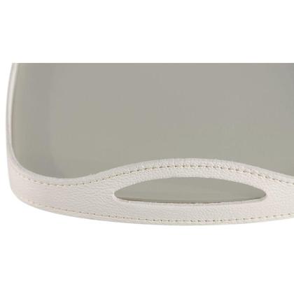 Imagem de Bandeja Espelhada Vale em Couro Branco