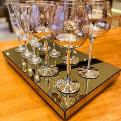 Imagem de Bandeja Espelho Bronze Decorativa Retangular Flutuante Sem Borda 30x50 Cm