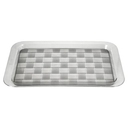 Imagem de Bandeja Fume Ibiza Retangular De Servir Em Ps Cristal 39cm