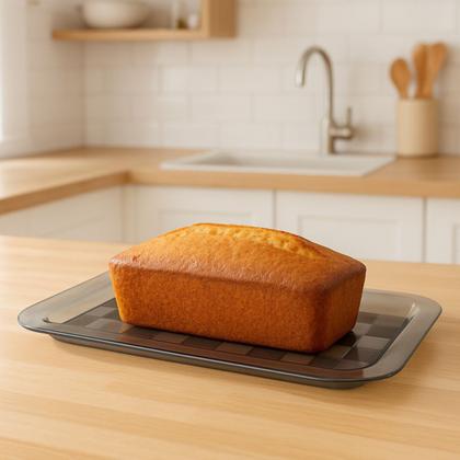 Imagem de Bandeja Fume Ibiza Retangular De Servir Em Ps Cristal 39cm