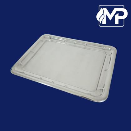 Imagem de Bandeja Grande Sem Alça Retangular Inox Garçom Restaurante