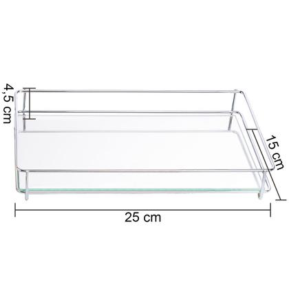 Imagem de Bandeja hara fence cromada 15 x 25 cm