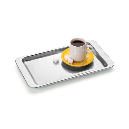 Imagem de Bandeja Inox Retangular 30cm Cafe Cha Bar Cafeteria 4un
