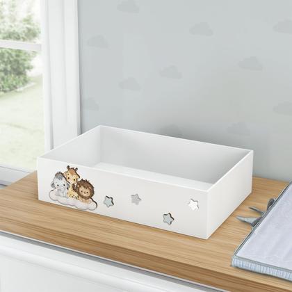 Imagem de Bandeja Kit Higiene Bebê MDF Safari Baby Nuvem